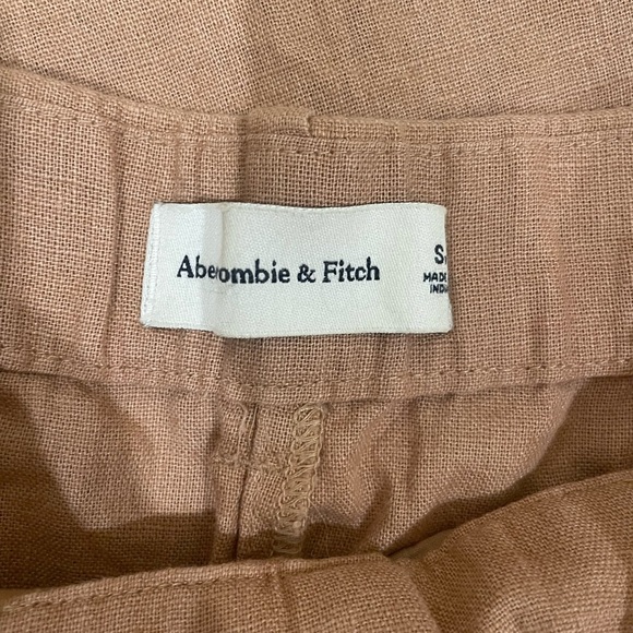 Abercrombie & Fitch Tan Matching 2 Piece Set Top and Wide Leg Pants - Picture 5 of 8